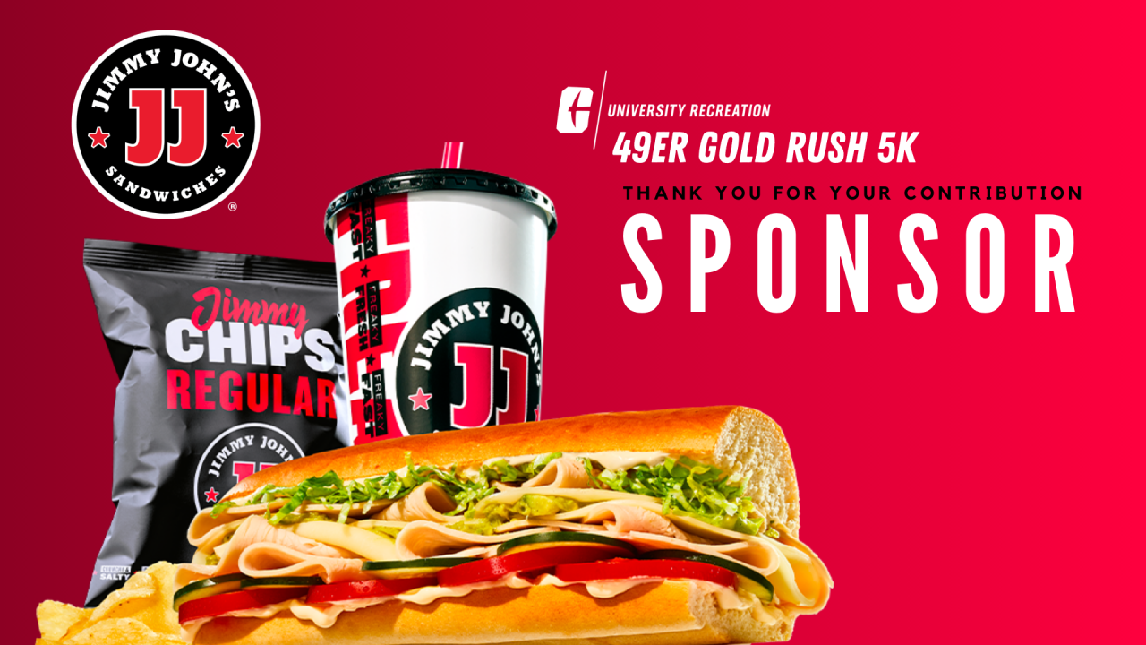 Thank you for sponsoring the 49rer Gold Rush 5K.