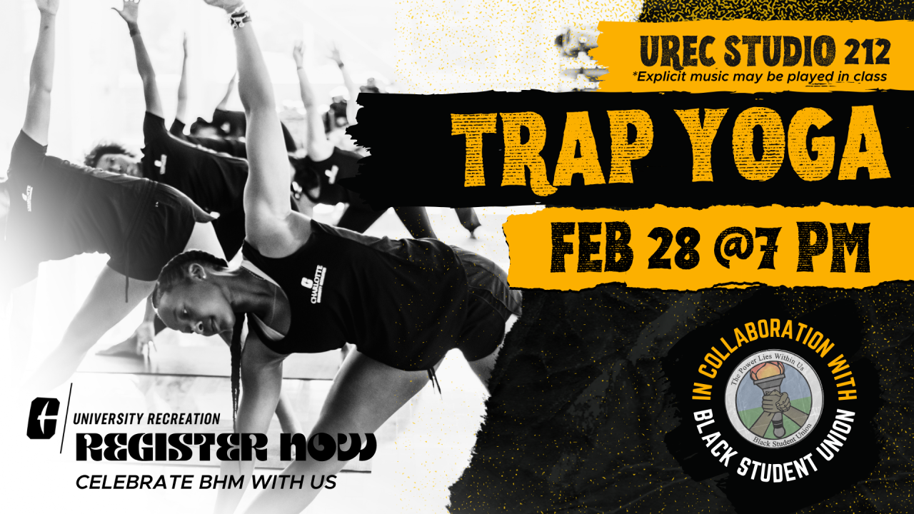 Check out our Trap Yoga on Feb 28th to celebrate Black History Month.