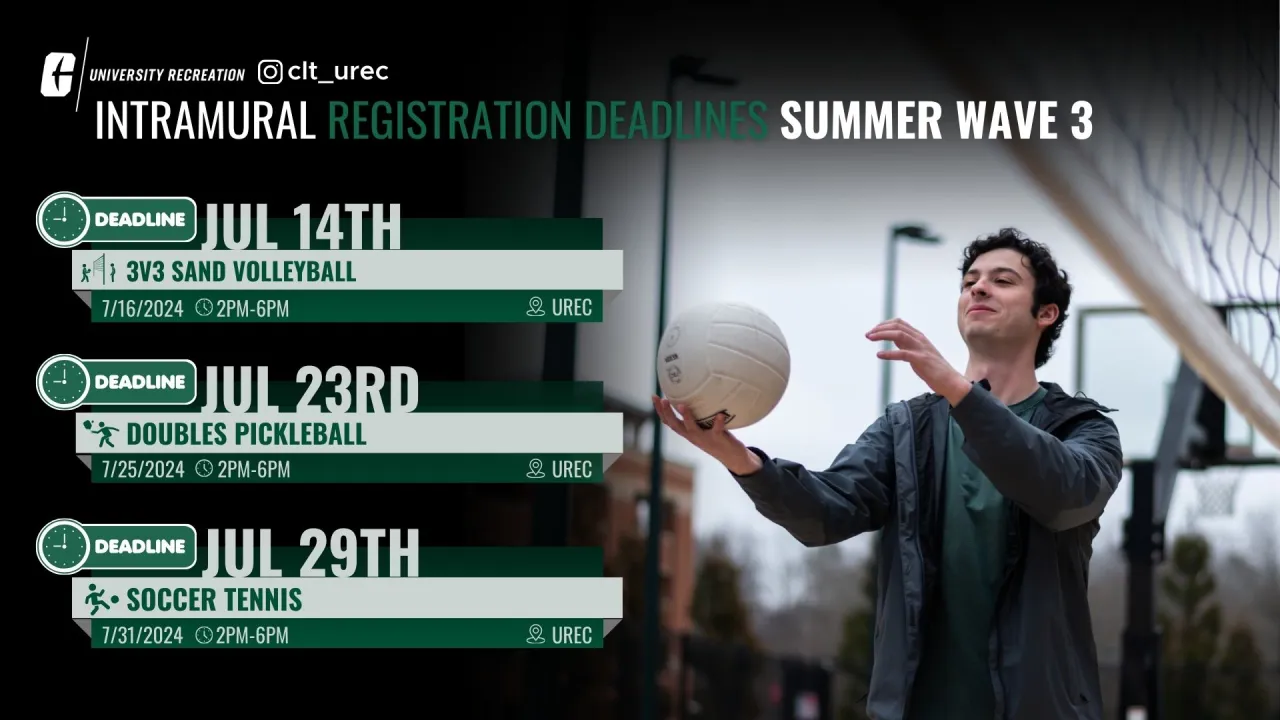 Check out our wave three intramural sports for summer session 2.