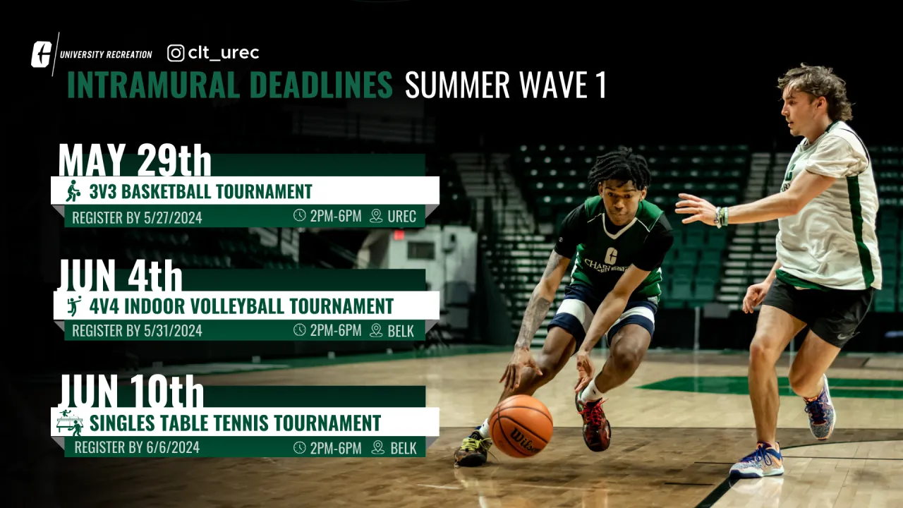 Sign up for summer wave one intramural tournaments.