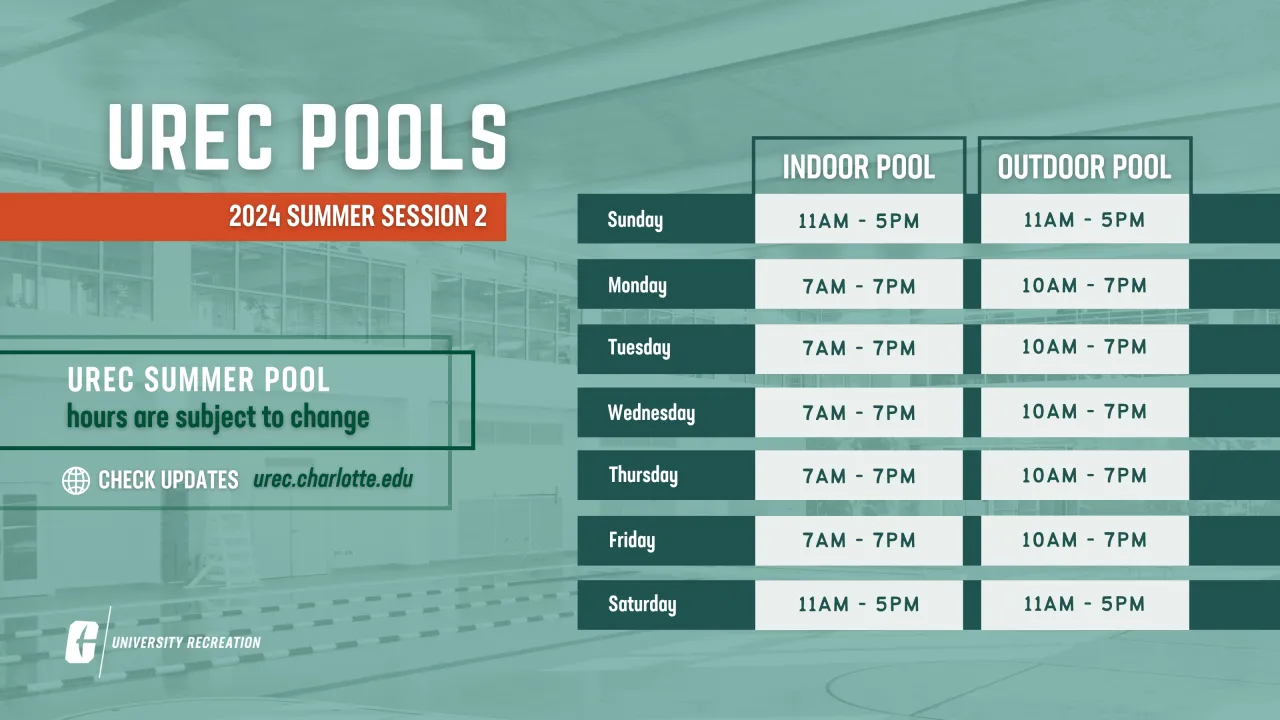 Check out our updated summers session 2 hours for the pools.