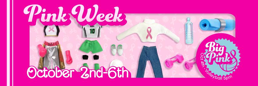 Check out our pink week events, including big pink volleyball. Click here for more information.