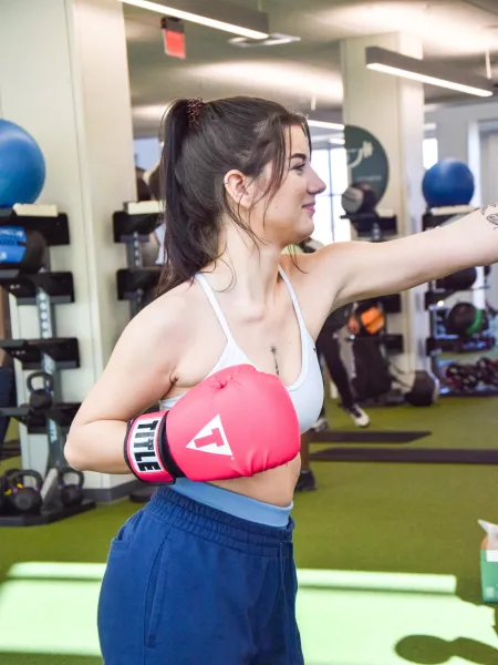 Cardio kickboxing is a great workout.