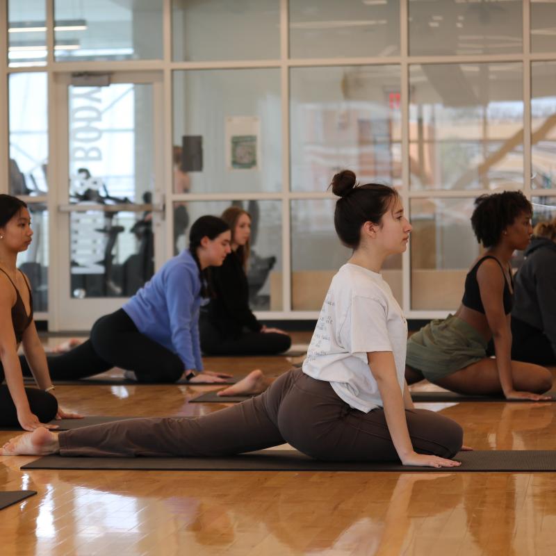 Pose for pink during power yoga on october 5th at 5 p.m..