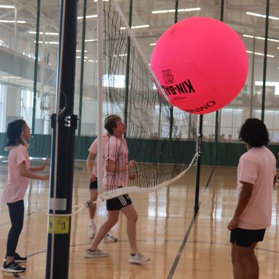 Our Big Pink Volleyball tournament happens every October.