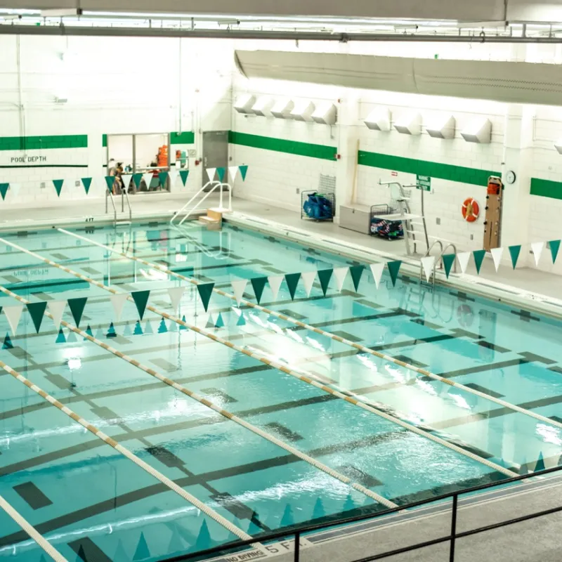 the yor r fielding aquatic center in the belk gym complex