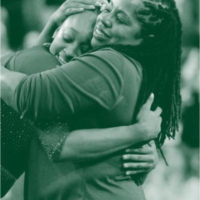 Corrinne Tarver is the first coach for Fisk University's gymnastics team and was the first African American gymnast herself to win the NCAA All-Around.